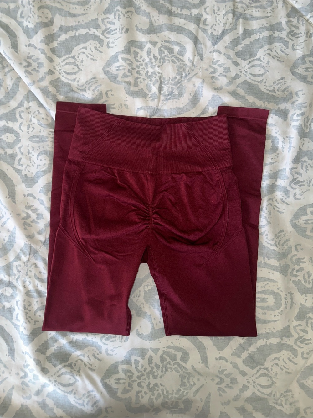 Ruched Back Active leggings - Burgundy